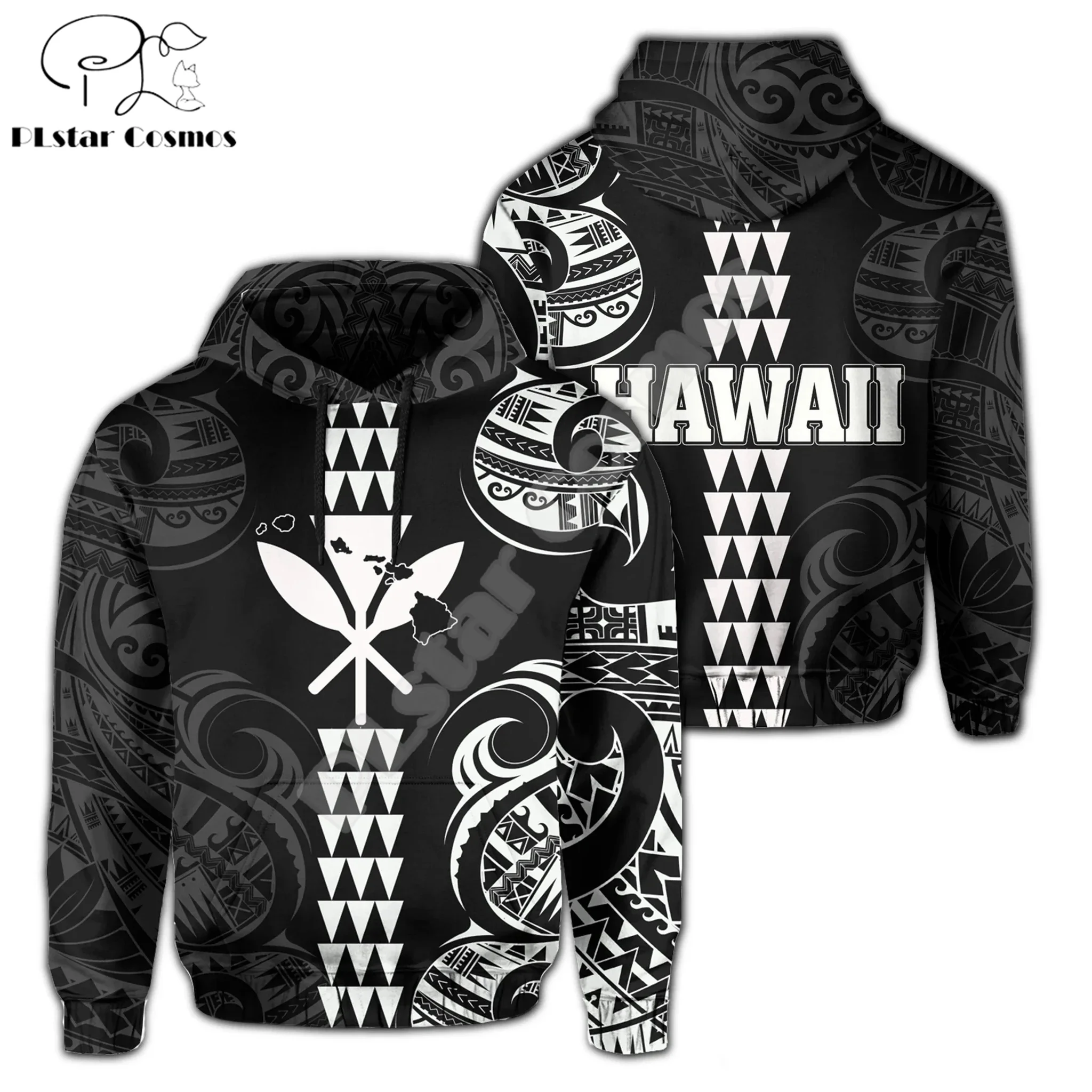 

Polynesian Hawaii Kanaka King Country Flag Tribe Hawaiian Vintage Tattoo Retro 3DPrint Pullover Harajuku Funny Hoodies Jacket X2