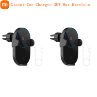 Original Xiaomi Wireless Car Charger 30W Max Wireless Fast Flash Charging Support Power-Off and Inductive Expansion Phone Holder