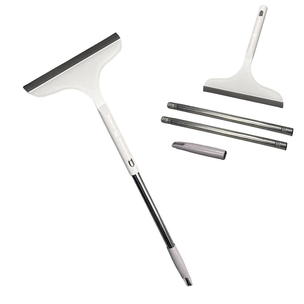 1Set/PCS Shower Window Squeegee With Extendable Rods For Dust Sweeping And Water Scraping Wall-Mountable Storage Cleaner Tool
