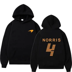 Fashion Men's  Hoodies Lando Norris Racing Driver Graphic Printed Sweatshirts Tops Pullover F1 racing leisure Hoody Streetwear