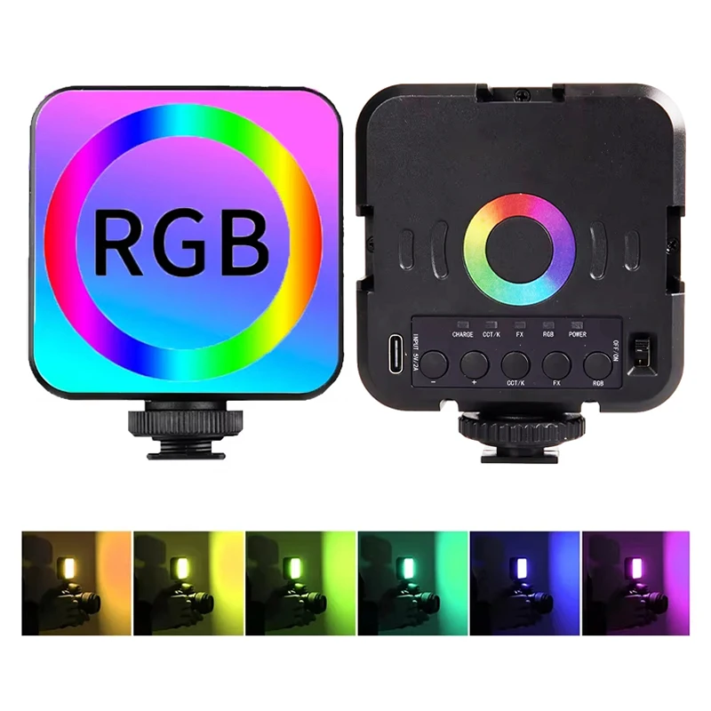 RGB LED Video Light Photography Fill Camera Lighting CRI95+ 2500