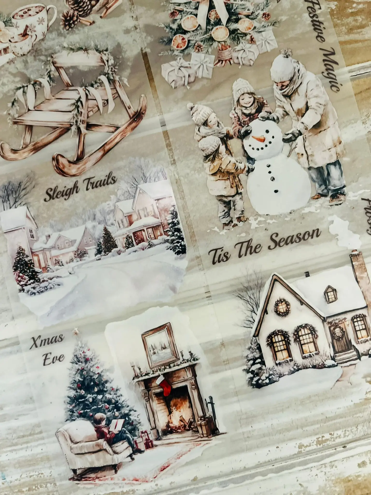 SCS Studio Vintage Merry Moment Washi PET Tape for Card Making Decoration DIY Scrapbooking Plan Stickers