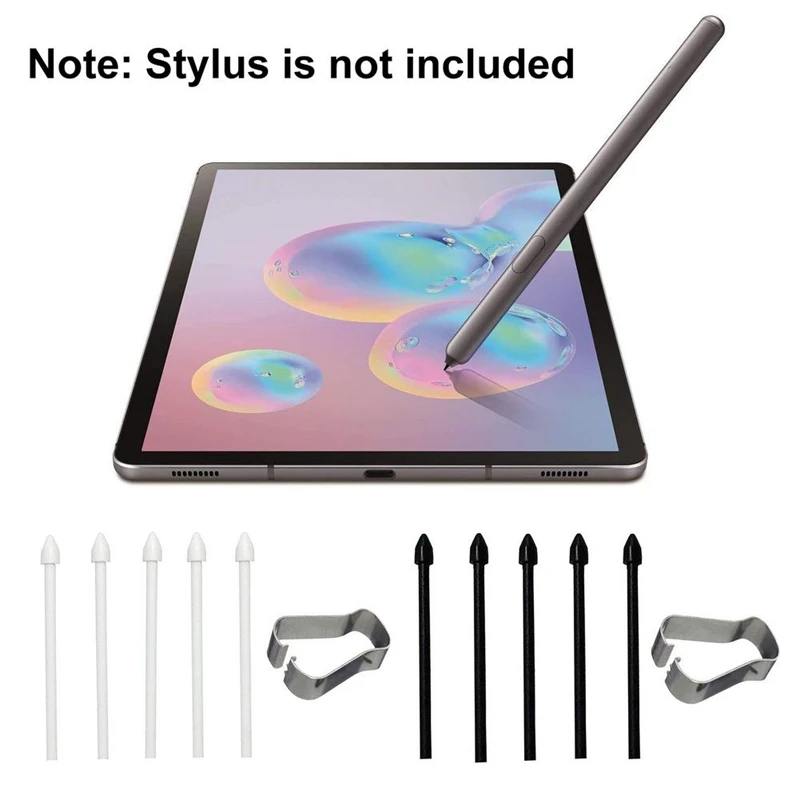 5 Pcs Stylus Refill Replacement Stylus Touch Pen Tip Substite Nib For Samsung Galaxy Note20/Note10/Tab S6/Tab S7