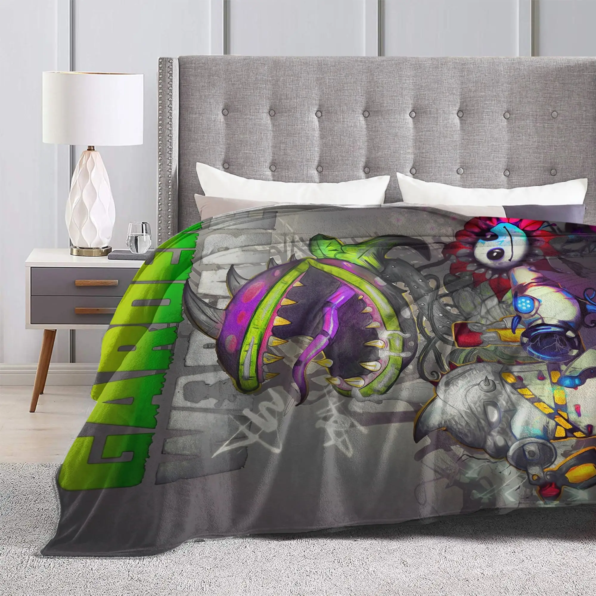 لعبة P-Plants-vs-Zombie بطانية جودة لينة الدافئة رمي بطانية الخريف ديكور غرفة نوم مفرش مريح