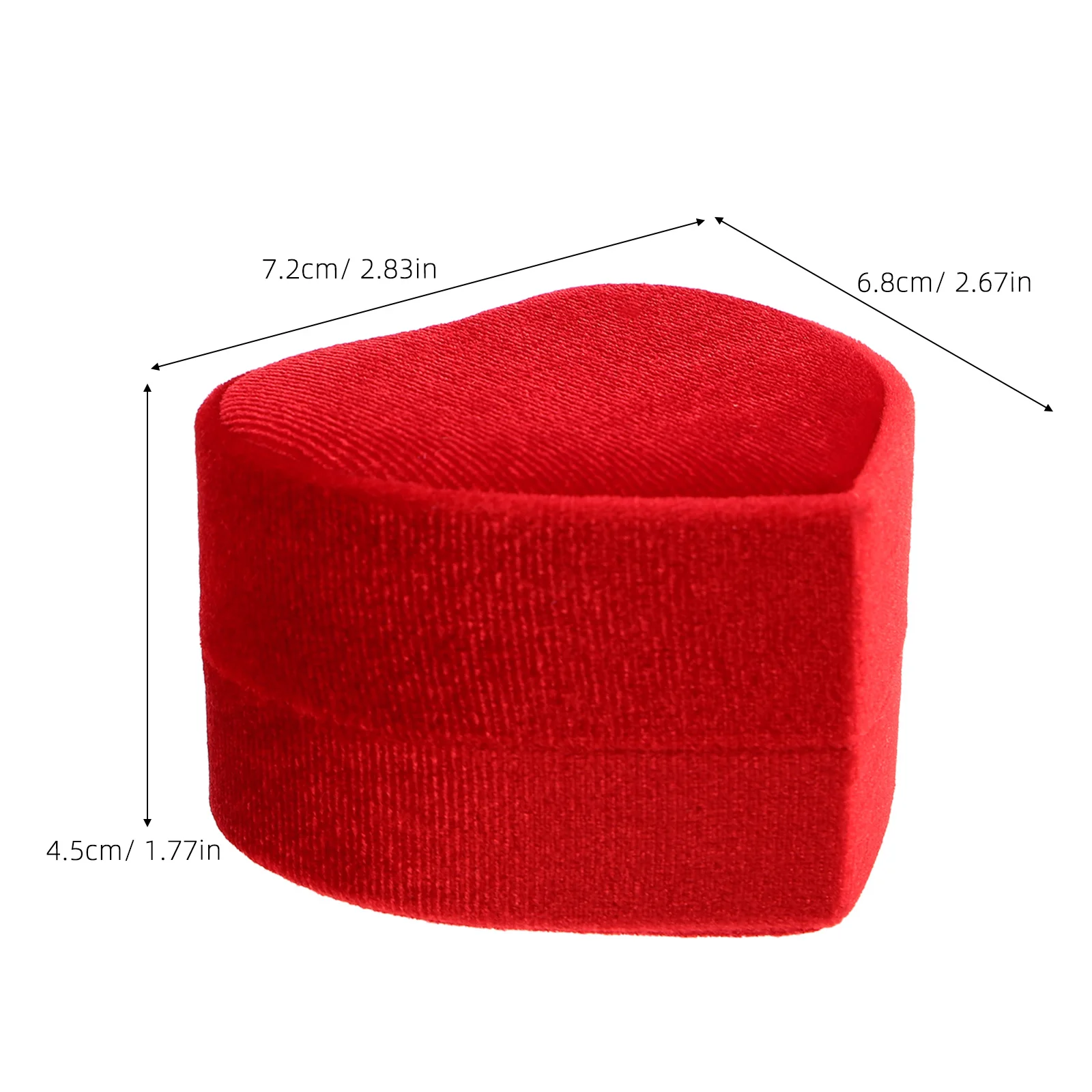 Engagement Ring Box Heart Shaped Jewelry Box Soft Ring Holder Lid for Wedding Proposal Ceremony Organizer Jewelry Organizer