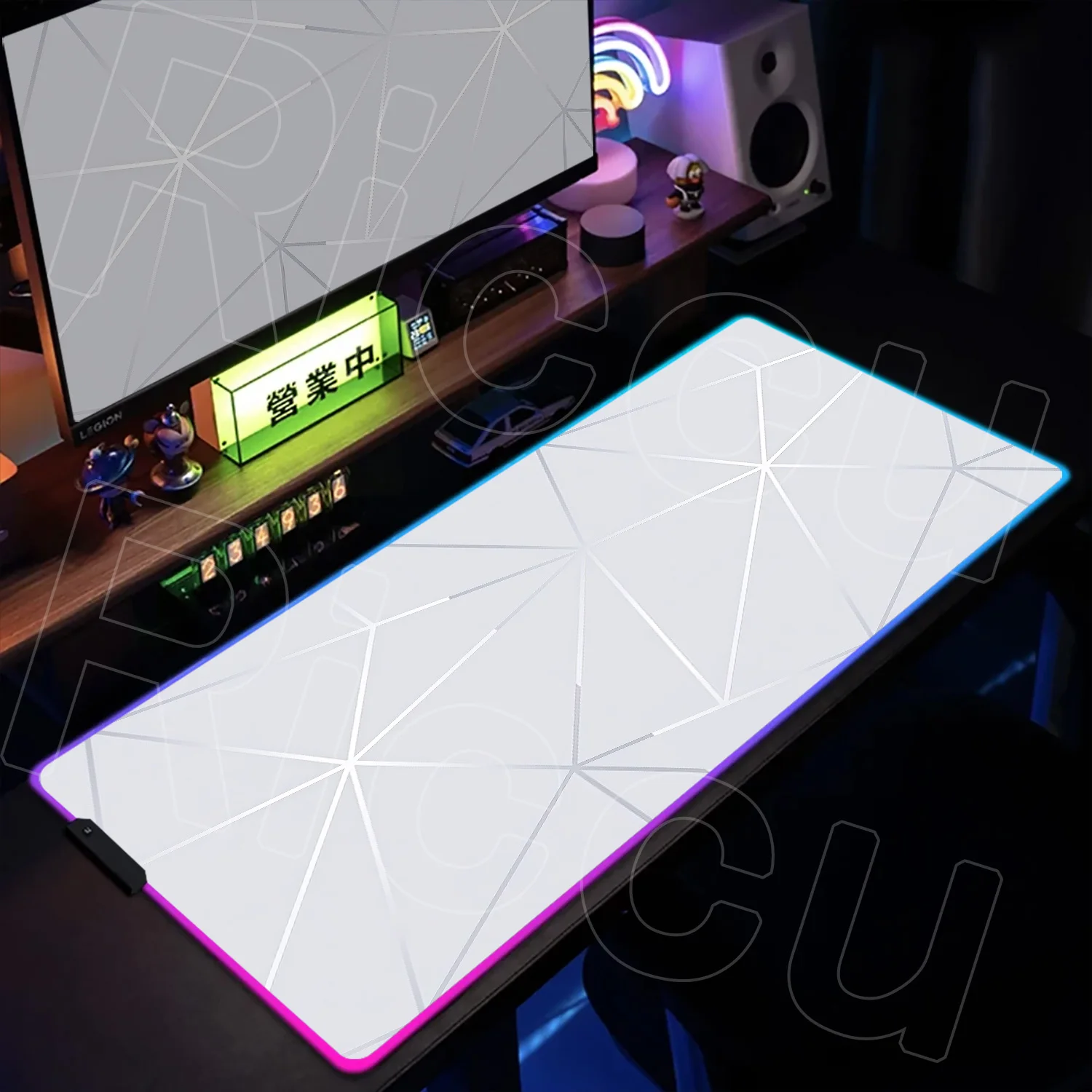 

RGB XXL Computer Mouse Pad Gaming PC Accessories Large Mause Pad prism Sense of Science Rug LED Desk mat Keyboard Pad table mat