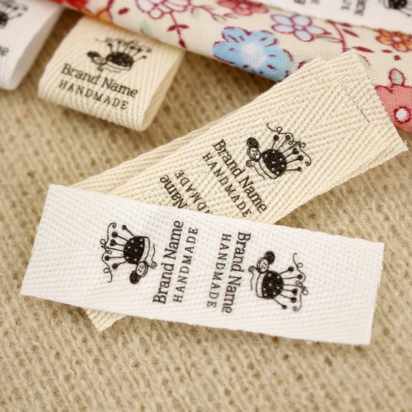 Customized Logo Clothing Label,Twill Fold Tags, Sew Accessories,Needlework Logo, Handmade Labels, Free Shipping, Xw5552, 20x60mm