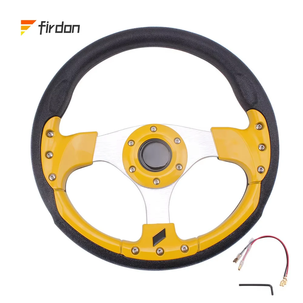 Decorative jdm flat classic custom games sport racing car PVC material leather type steering wheel for racing cars