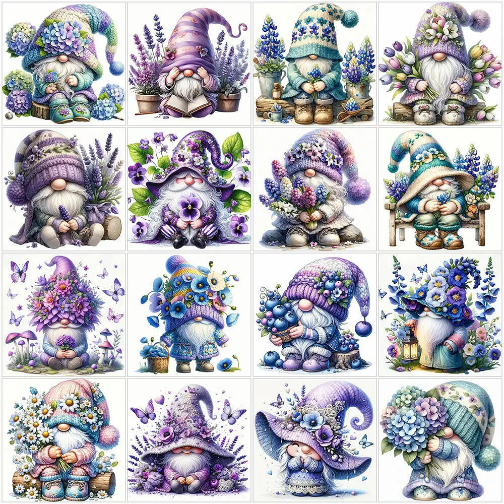 EverShine Diamond Painting Mosaic Flower Full Square Round Drill Embroidery Cartoon Portrait DIY Gnome Christmas Decorations