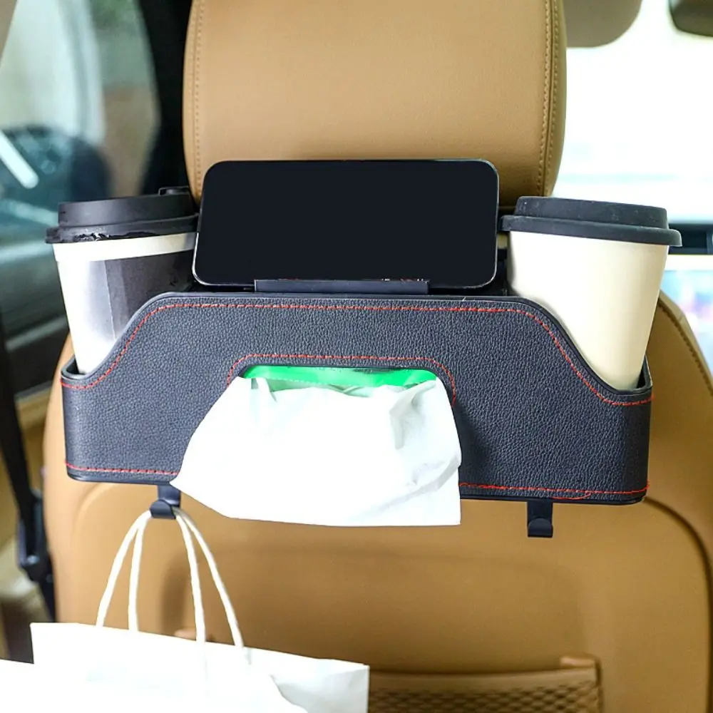 

Hanging type Car Backseat Organizer Phone Stand Holder Partition design Car Drink Cup Holder Universal Space Saving