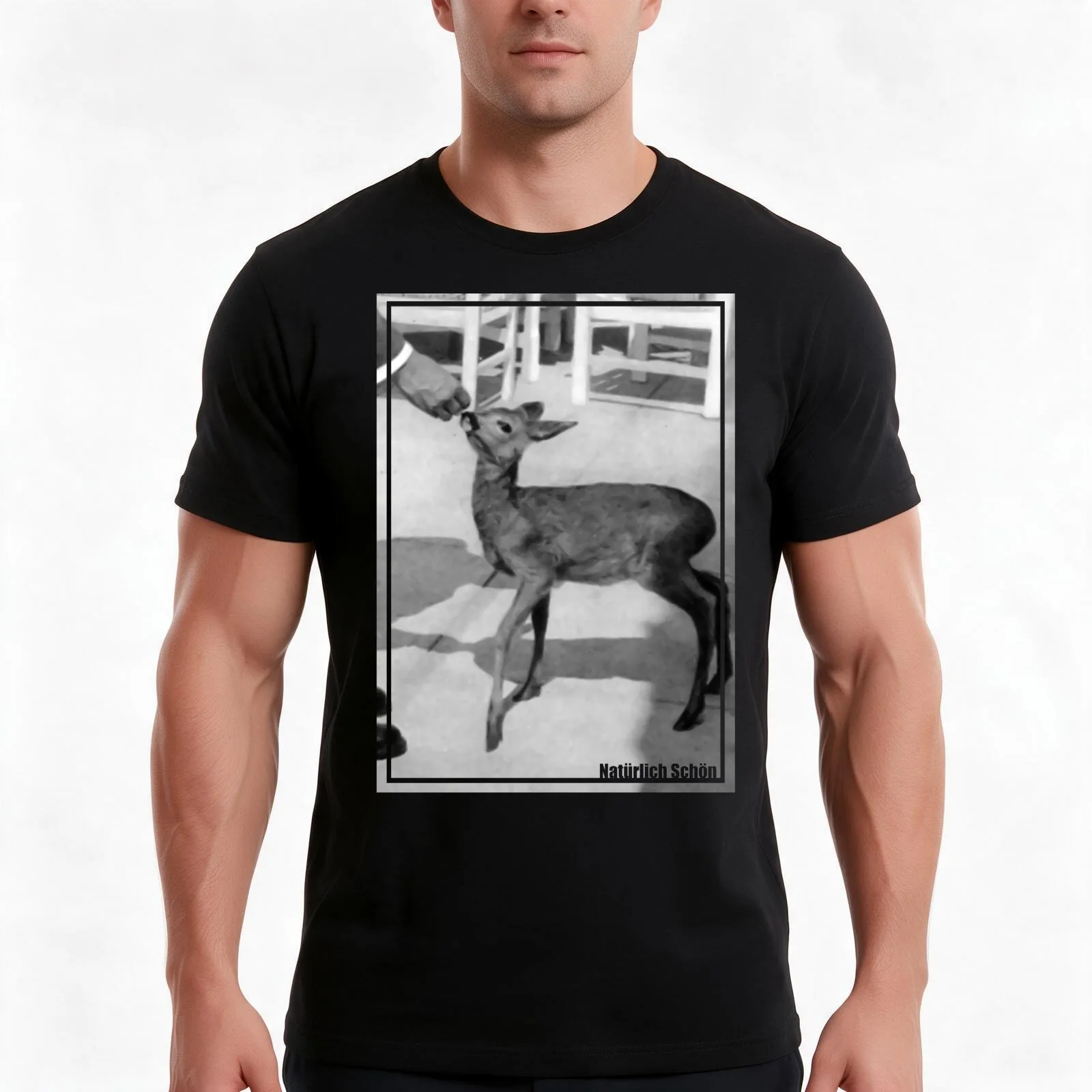 Fawn 1889 T-Shirt Summer Casual Cotton Tee Oversized Streetwear Tops Vintage Graphic Print Loose Fit Short Sleeve