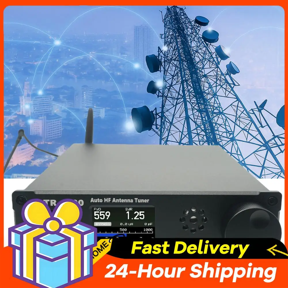 AMNVOLT ATR1000 1000W Automatyczny Tuner Antenowy HF (1.8-30MHz) Zdalne Sterowanie WiFi Do Radiotelefonów Krótkofalowych YAESU ICOM