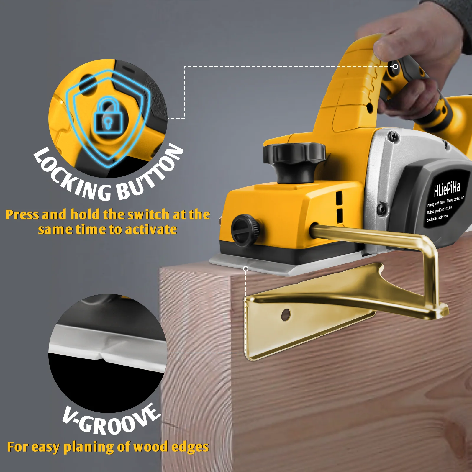 Planer Listrik Tanpa Sikat 82m - Planer Handheld Electric ulasan dan harga