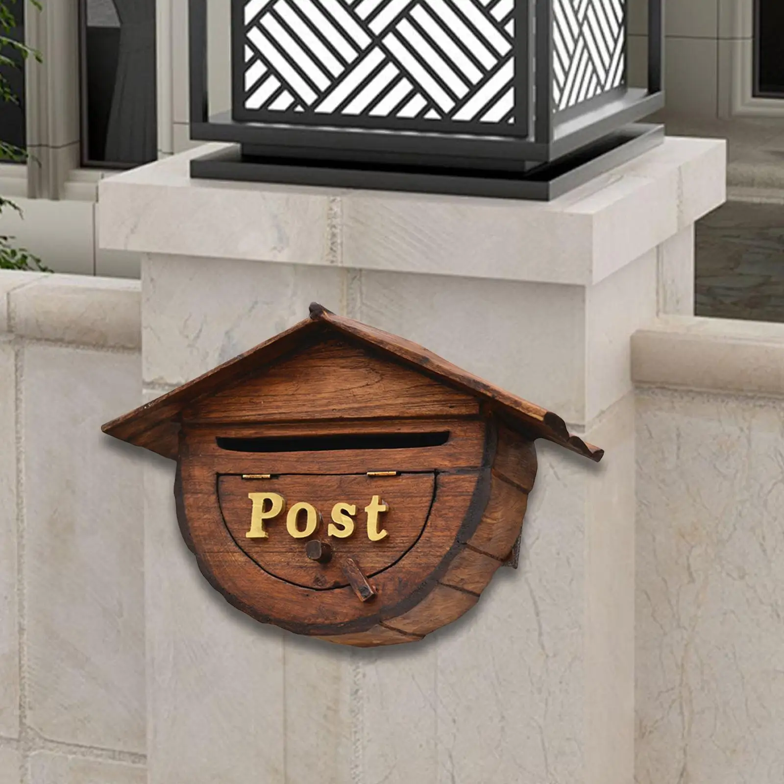 

Wall Mount Mail Box Decor Delivery Mailbox Express Mail Box Wooden Mailbox for Outside for Indoor Outdoor Home Party Farmhouse