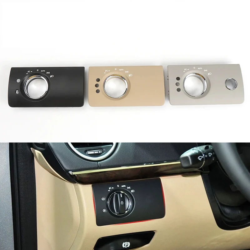 For Mercedes Benz W164 ML GL 300 350 450 500 2005-2011 Car Interior Accessories Head Lamp Headlight Switch Button Cover Trim