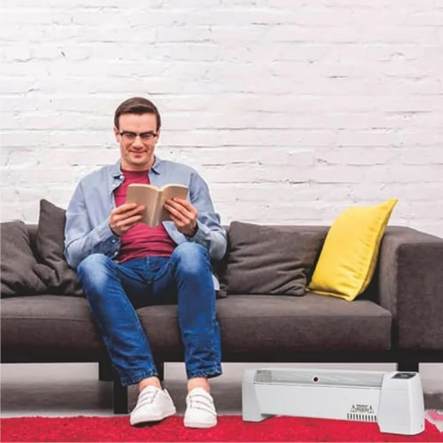 Aquecedor de convecção de rodapé de 30 polegadas com termostato digital para uso doméstico e de escritório Aquecedor elétrico silencioso com ajustável