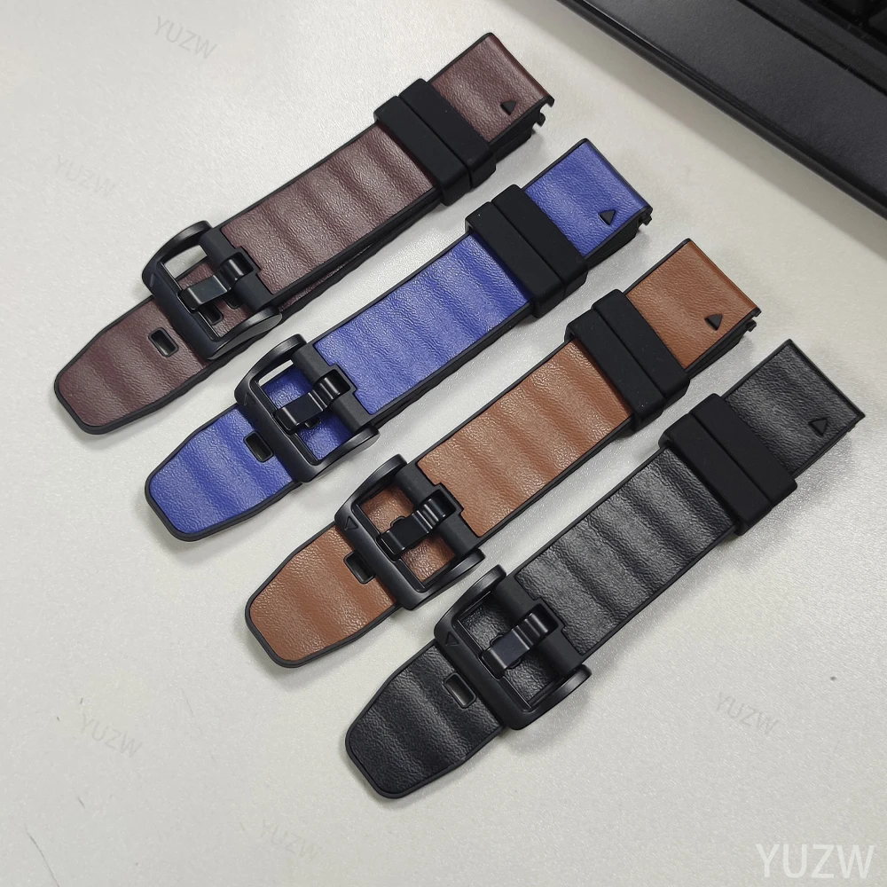 Leather Silicone Strap For Garmin QUATIX 8/Tactix 8/Fenix8 Pro 51mm 47mm QuickFit Wristband For Epix Gen 2/Enduro 3 2 Watch Band