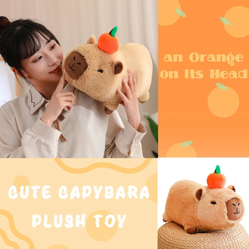 Cute Kabibala Plush Toy With Orange Headdress Soft Kabibala Plush Animal Doll Pillow It's The Perfect Hug Gift.