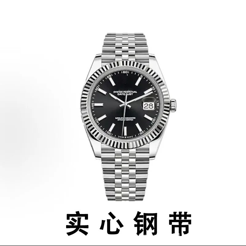 

Zml waterproof day & night luminous fashion men's watch solid steel band swiss movement