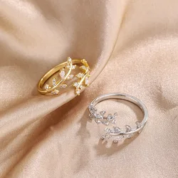 Anillo de Plata de Ley 925 con rama ajustable de circonita para mujer, joyería fina de boda, ofertas al por mayor con