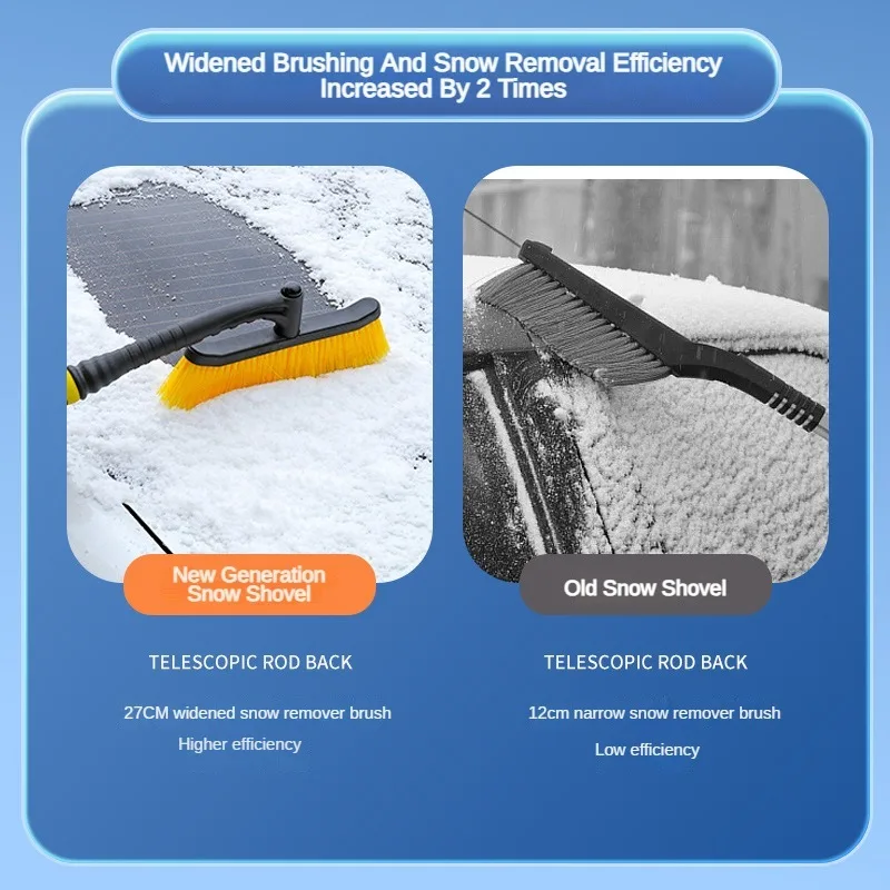 Winter Car Snow Brush Extendable Cleaning Removal Shovel Scraper Auto Brushes Windshield Deicer Remover Tools Wash Defroster