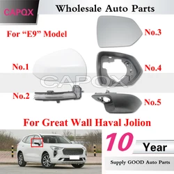 CAPQX For Great Wall Haval Jolion Rearview Mirror Cover Lid Turn Signal Light Mirror Glass Mirror Frame Mirror Lower Case Shell