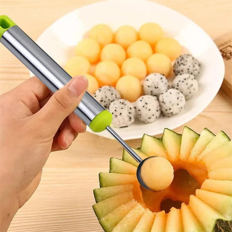 4Pcs/set Stainless Steel Fruit Tool Set Watermelon Ball Scoop Apple Corer Remover Fruit Carving Knife Fruit Pulp Separator Tools