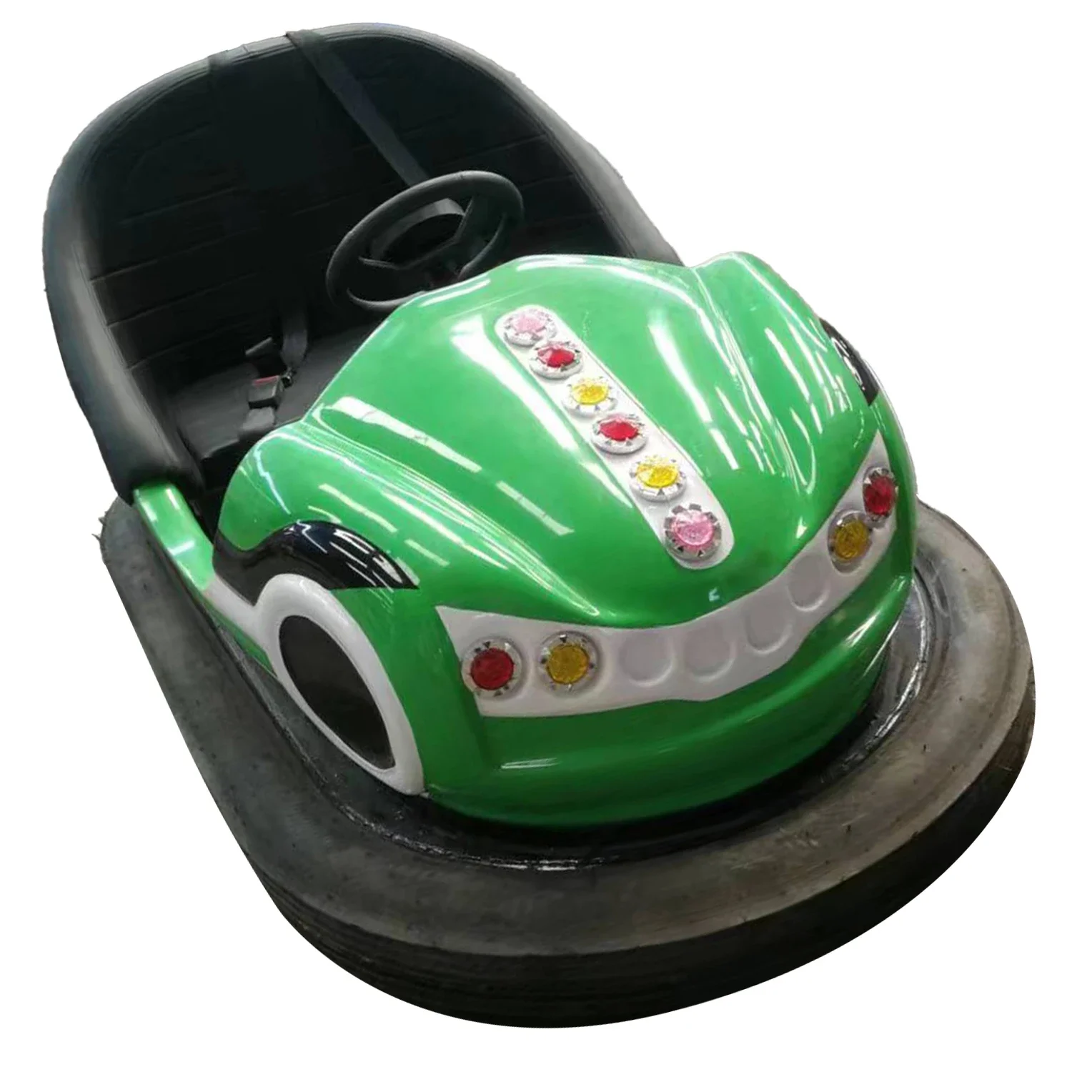 Professional Indoor/Outdoor Bumper Car Ride Equipment Fiberglass Plastic Construction LED Lights 6-10km/h Speed School Shoppingp