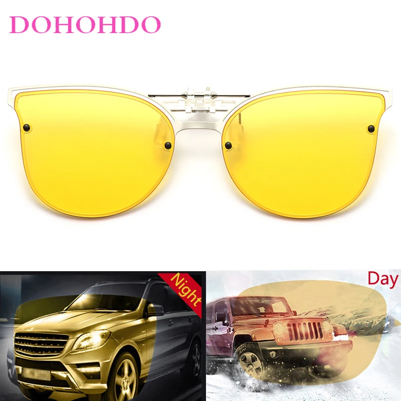 Classic Brand Designer Polarized Clip-On Sunglasses Women Night Vision Sun Glasses Men Outdoor Sports  Anti-Glare Goggles UV400
