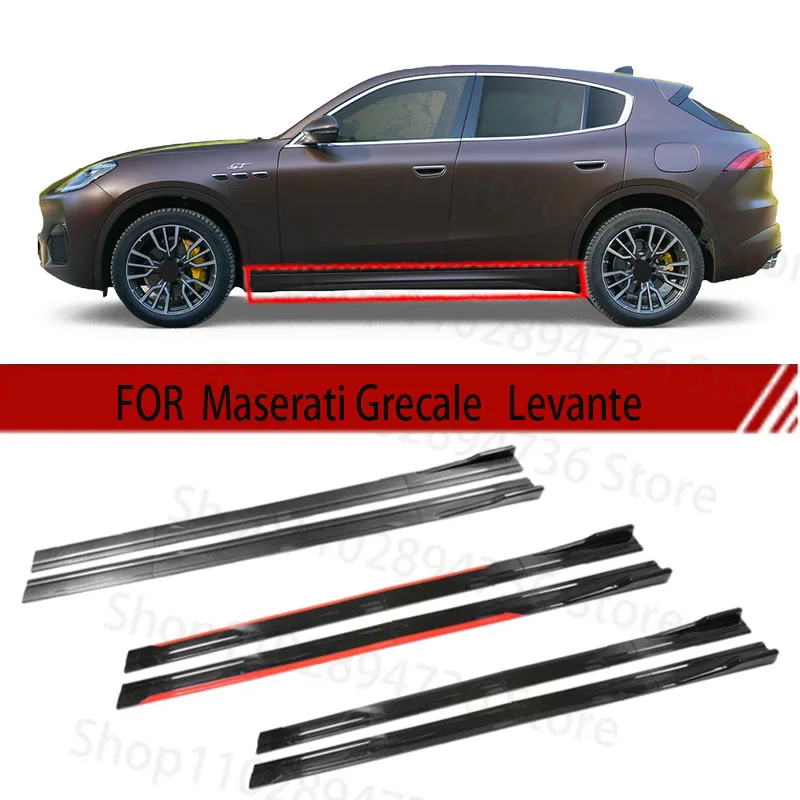 FOR Maserati Grecale   Levante 2M Car Side Skirt Extension Plate Lip Separator Bumper 2.18M Racing Side Spoiler