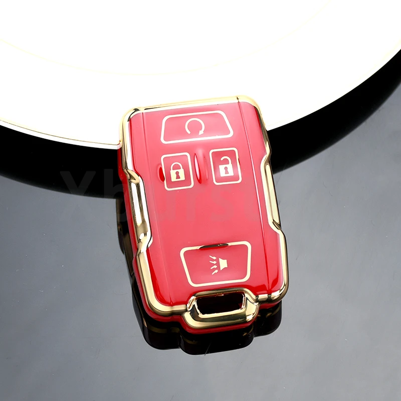 4 Buttons TPU Car Key Case for Chevrolet SUBURBAN Saboban GMC Sierra Canyon Colorado Silverado Auto Shell Full Cover Accessories