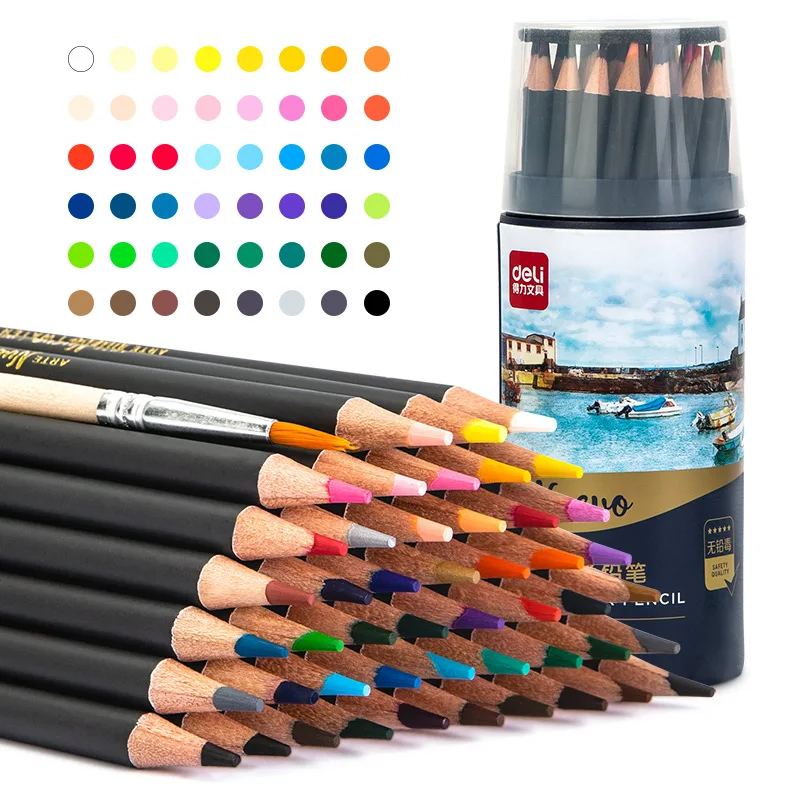 

48-color Water-soluble Color Pencil Sketch Advanced Soft Core Comic Coloring Pen Professional Drawing Student Art Supplies