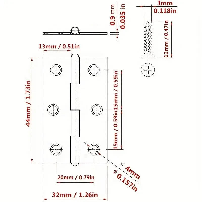 4/8pcs/set Stainless Steel Folding Hinge 2 Inch Door And Window Hinge Is Assigned Screws Home Furniture Hardware Door Hinge