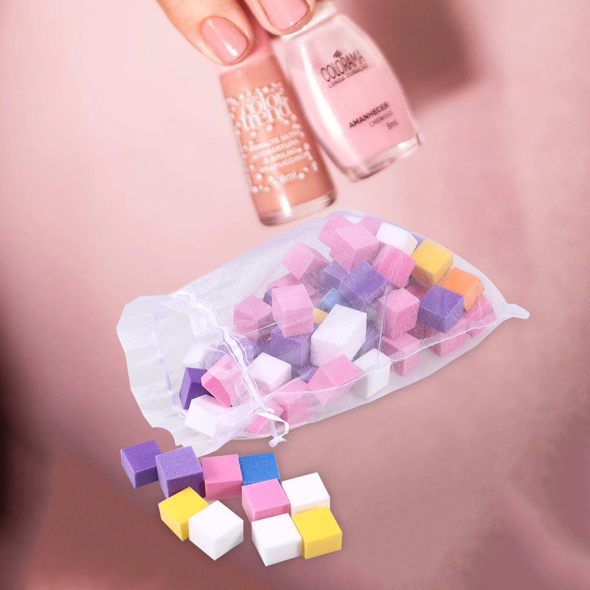 Zestaw do polerowania paznokci 60 szt. Porowate gąbki pilniczki do pielęgnacji manicure i pedicure, poprawiające blask bez uszkadzeń.