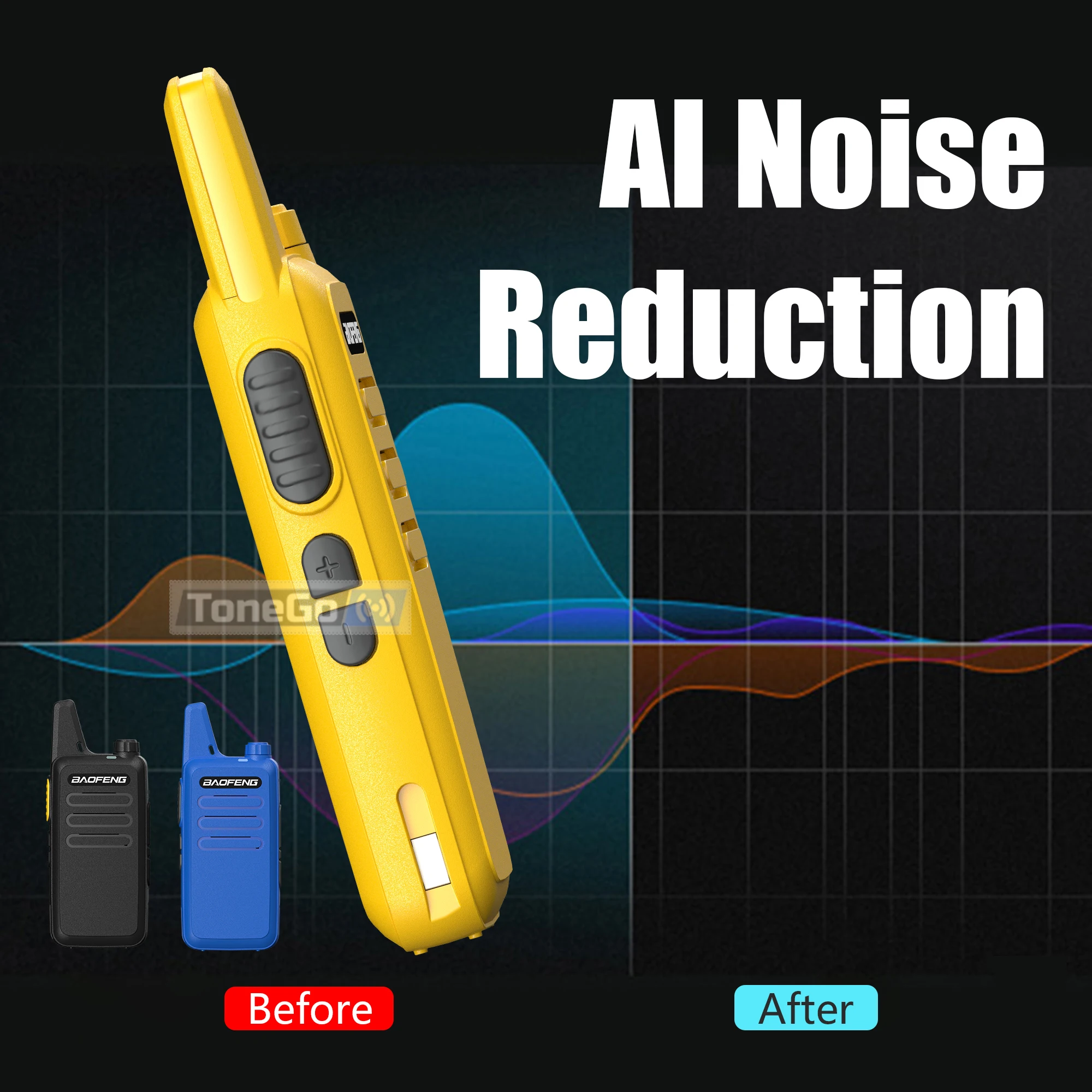 1/2/4x Baofeng BF-T20D Mini Walkie Talkie ลดเสียงรบกวนสถานที่แล้ว BF-T20 UHF แบบพกพาวิทยุ USB-C 5KM ยาวสําหรับ CAMPING