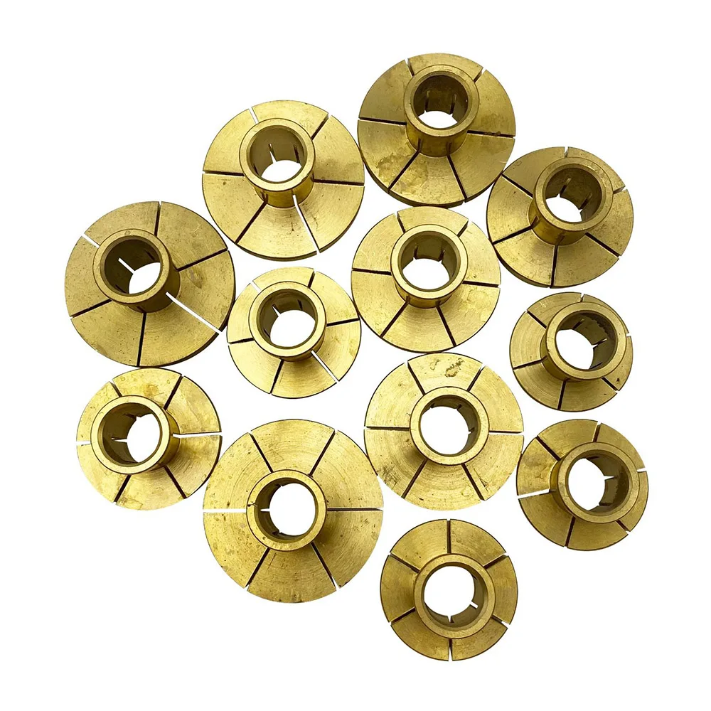 12PCS Bracelet Brass Collet Copper Chuck For  Jewelry Faceting Graving Machine Accessories 45-67MM