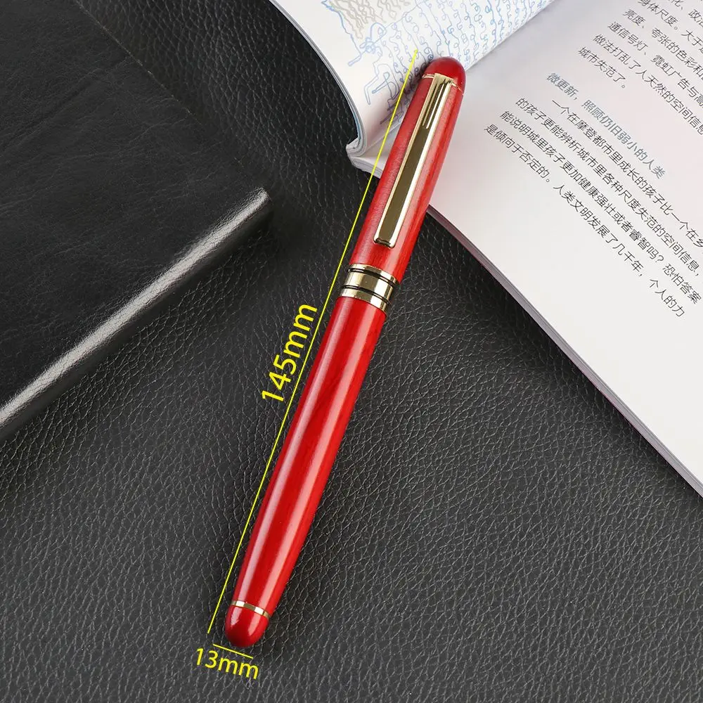 هدية توقيع السكتة الدماغية الخط الماهوجني قلم رصاص معدني القلم كليب الحبر عبوات أقلام نافورة الخيزران #6