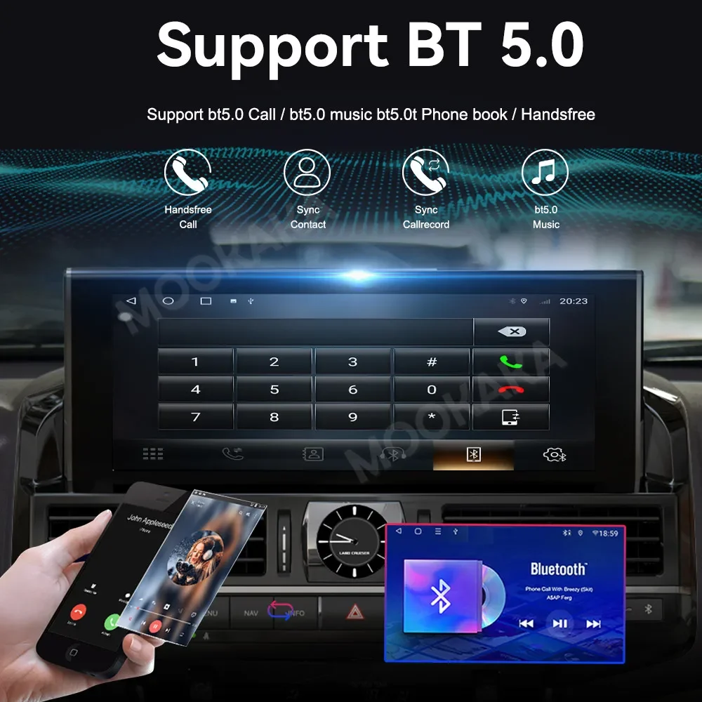Android 13 Car Radio for Toyota Land Cruiser 2008-2020 Wireless CarPlay GPS Navigation Multimedia Touch Screen Head Unit