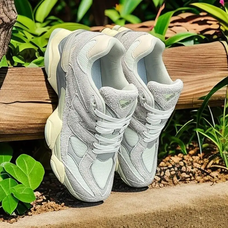 Zapatos retro para papá, elegantes zapatos para caminar multideportivos con suelas cómodas y suaves para saltar y correr.