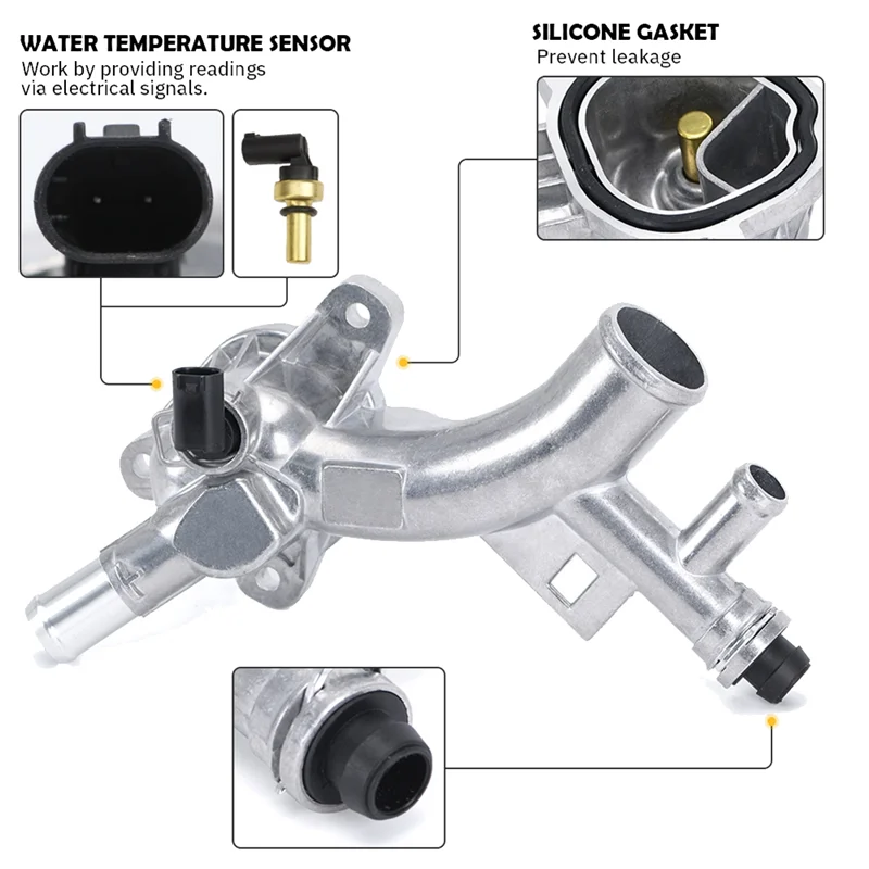 

A03E-Thermostat Housing Water Pump Outlet 25193922 For Cruze Sonic Trax Buick Encore 1.4T 55565334 1338030