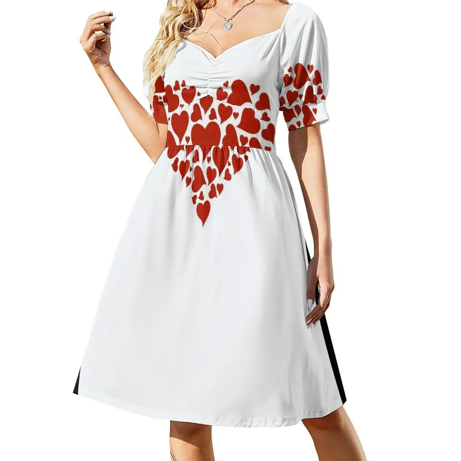 

Both Hearts in Love Short-Sleeved Dress summer dresses ladies 2025 Dress for pregnant women Evening gown Dress