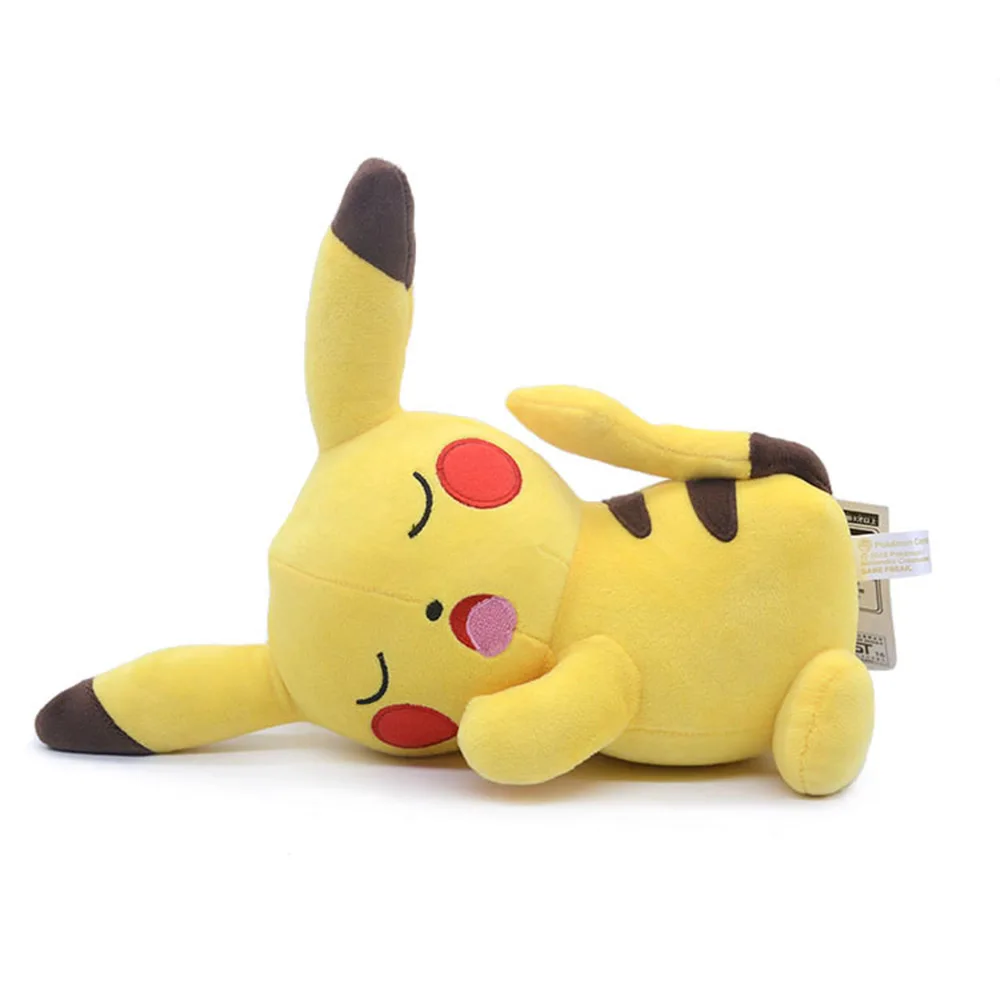 Pokemon Pikachu Plush Sleeping Cute Pichu Dolls Anime Cartoon Figure Stuffed Model Pendant Toys Children Christmas Gifts 20-25cm