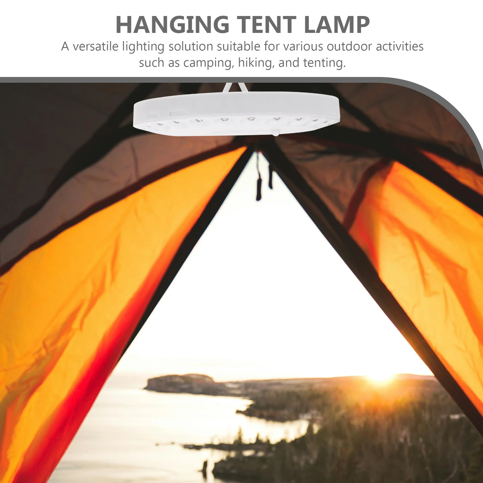 مصباح خيمة LED لرحلات التخييم في الهواء الطلق، إضاءة ساطعة مدمجة، منطقة تغطية واسعة، ضوء تخييم محمول للمشي لمسافات طويلة #1