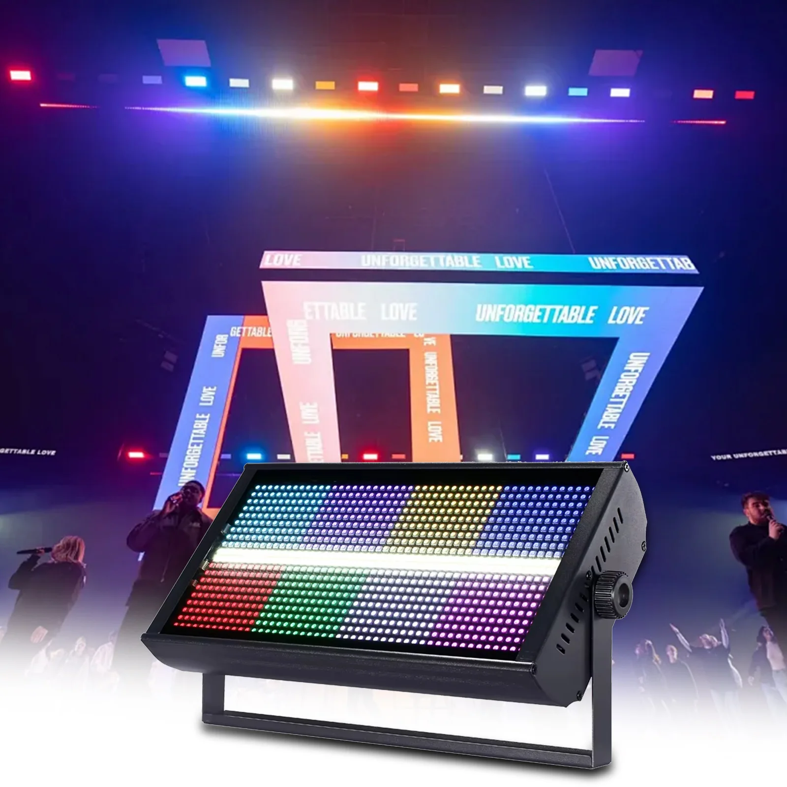 LED Stage Strobe Light 2in1 W+RGB Stage Effect Light For Parties Strobee DJ Disco Club Bar Family Gathering High Bright Flashing