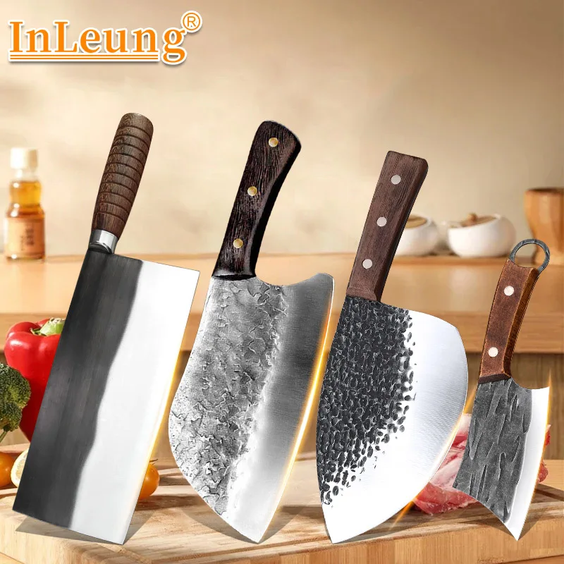 Forged Kitchen Knife Chef Knife High-carbon Bone Chopper for Home Use Slicing Knife Meat Cutting Knife Chef's Knife Boning Knife