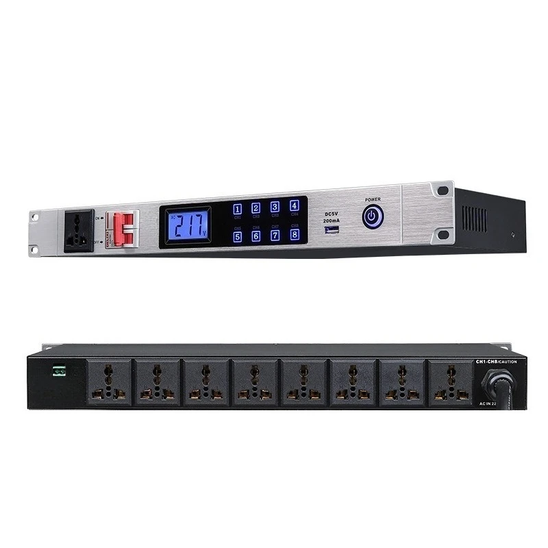 SR-118 8+1 Channel Power Sequencer With Air Switch For Stage Conference Audio System