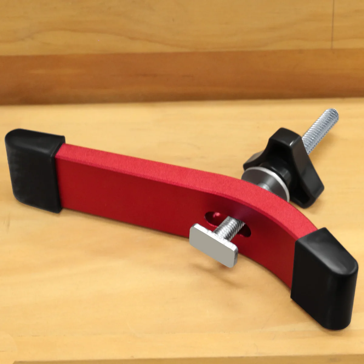 Woodworking Table Aluminum Alloy Quick Acting Hold Down Clamps, for T Slider Handle Workbench T-shaped Slide Slot Auxiliary Tool view 6
