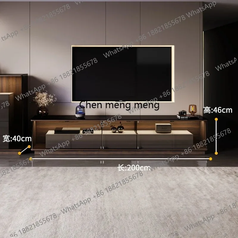 

Итальянский минималистичный шкаф для телевизора со стеклянной дверью для гостиной, дома, новый светлый роскошный напольный шкаф высокого класса