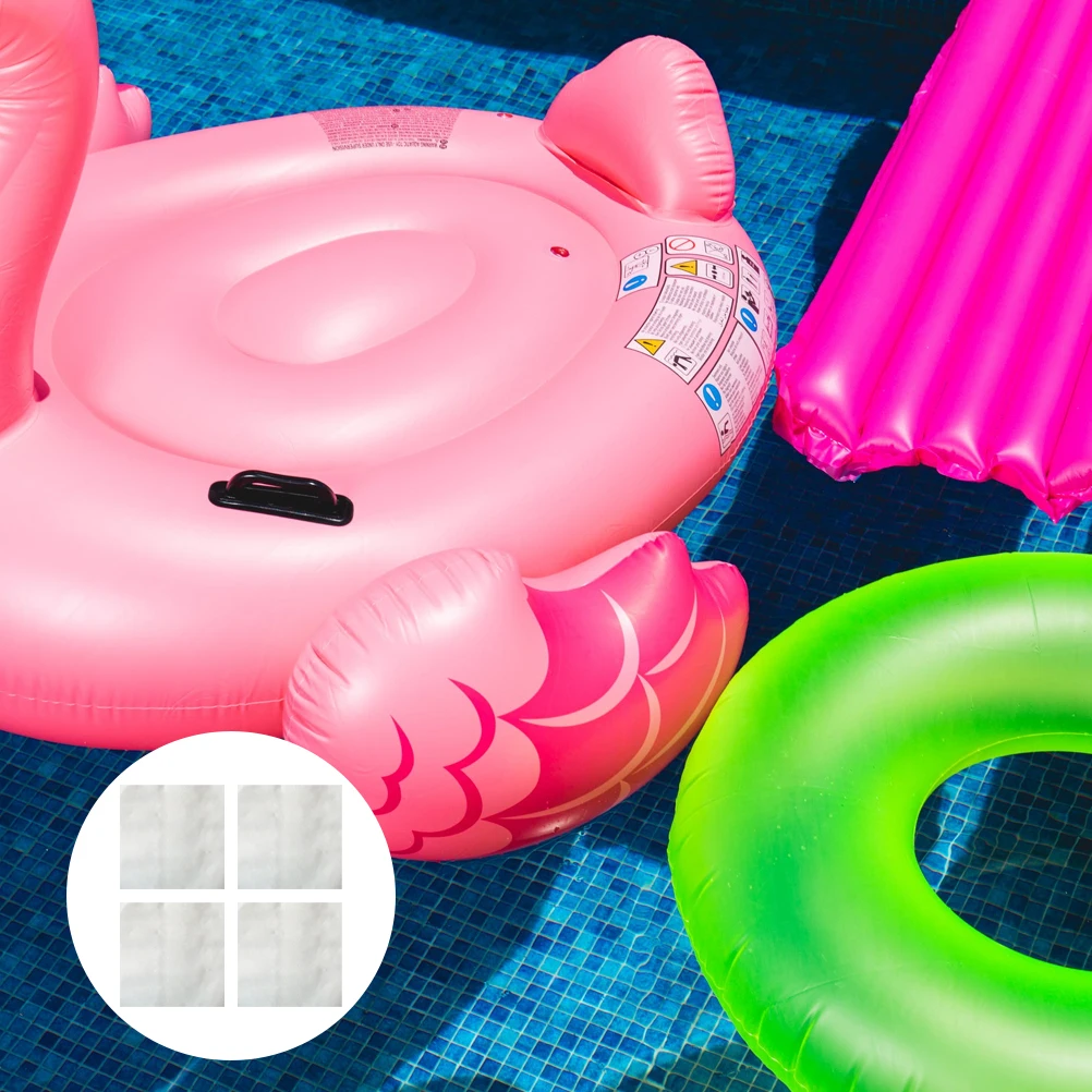 

10 PCS Pool Waterproof Repair Tape Swimming Circle Patch Inflatable Tpu Adhesive White Bed