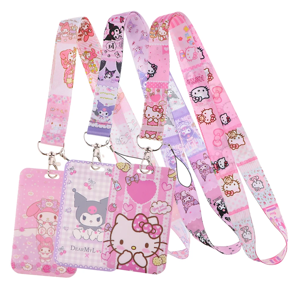 Cute Lanyard for Key Neck Strap lanyard Card ID Badge Holder Key Chain Key Holder Japanese Anime Key Rings Accessories Gifts